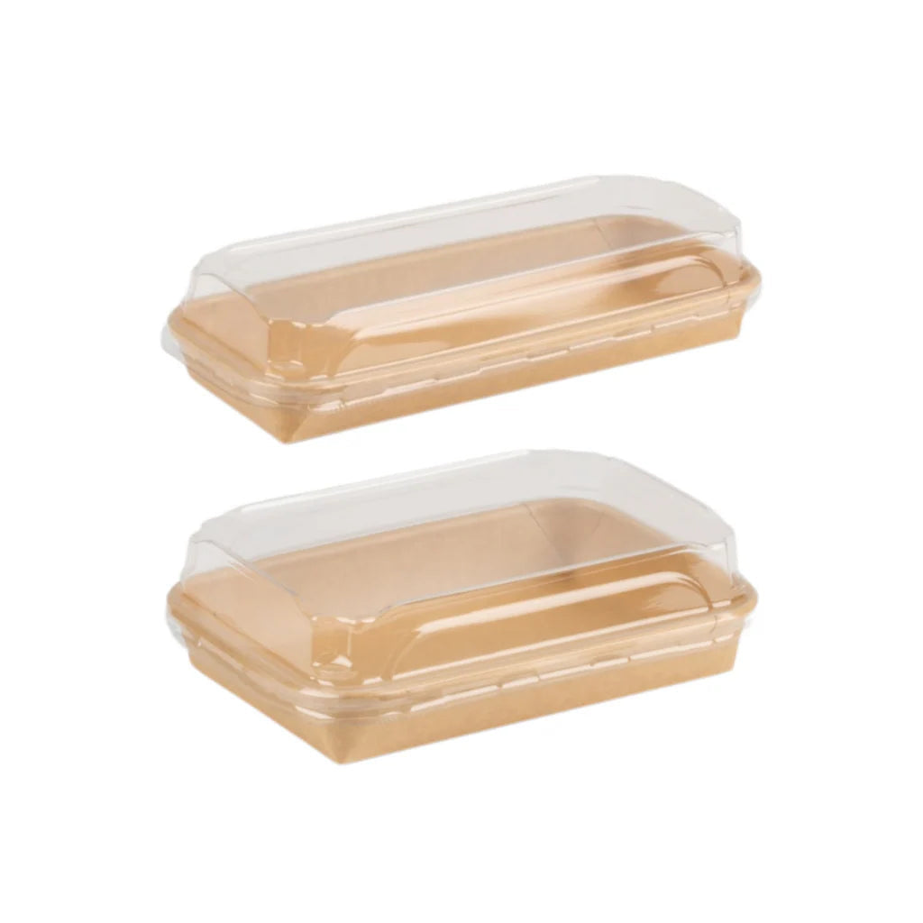 Size 5 Sushi Container with PET Lid - 223 x 93 x 35 mm