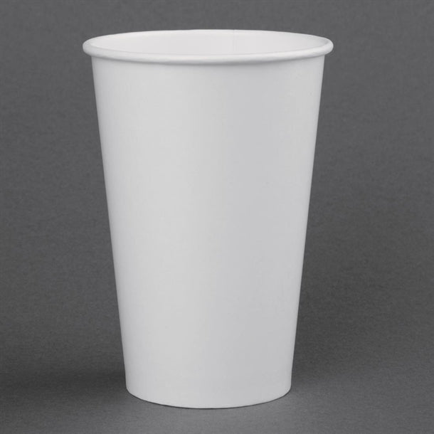 White PLA Single Wall Cold Drink Cup - 14oz