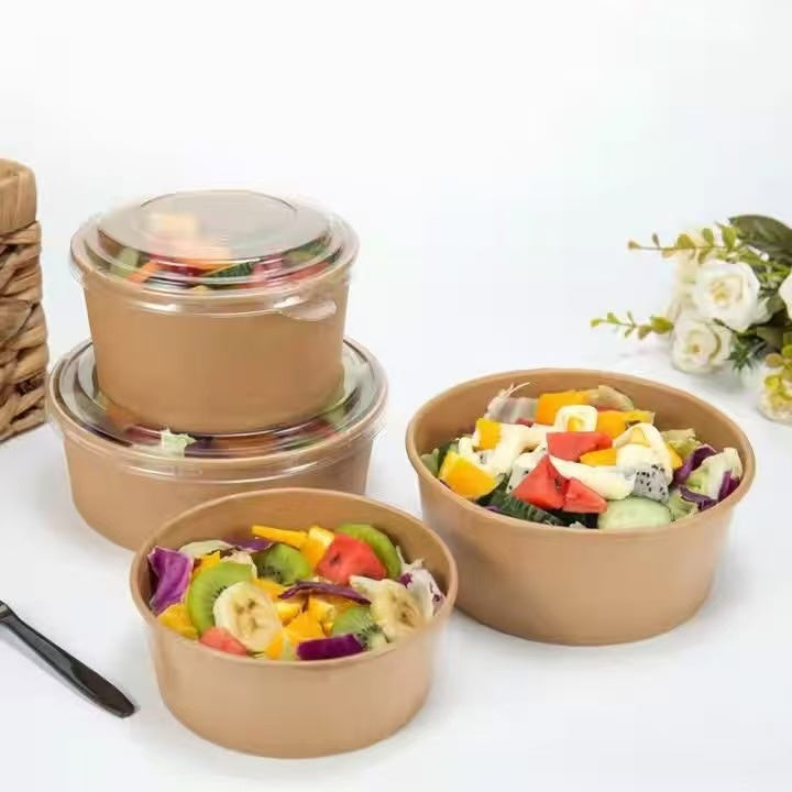 Round Paper Container with PLA Coating - 185 mm, 1100ml (300 pcs)