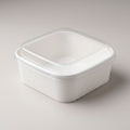 500ml Square White with PET Lid