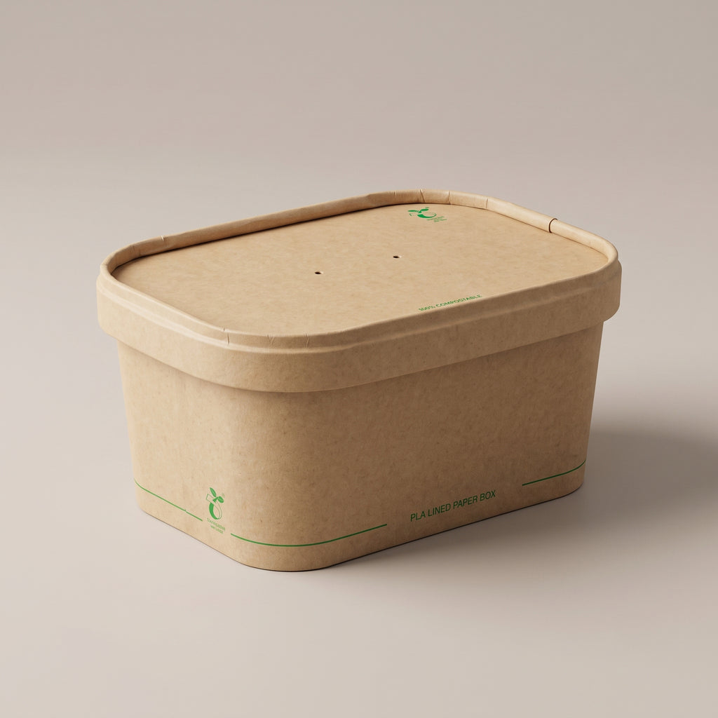 Paper Lid for Rectangular Container