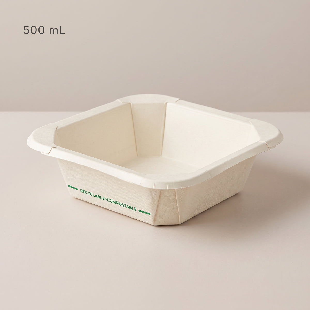 500ml Octagonal White with PET Lid