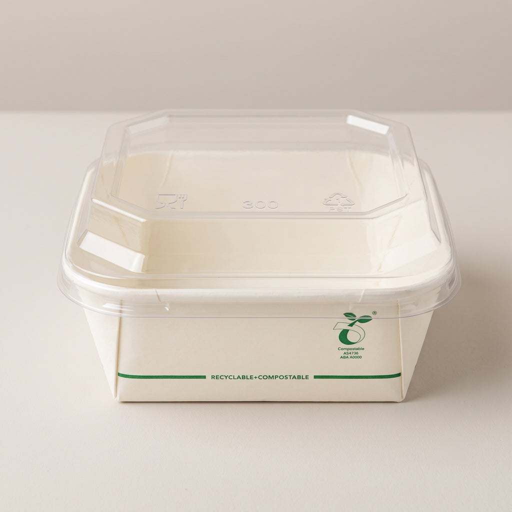 500ml Octagonal White with PET Lid